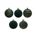 Elegant Collection of 12 Christmas Baubles 6 cm with Five Different Designs Tree Decorations 6 x 6 x 7 cm for Festive Decoration 6