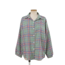 Elegant dame ternet skjorte med krave Løs pasform med knaplukning Stilfuld bluse i let polyester til hverdag 8