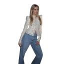 Elegant damebluse i blonder med krave Enfarvet skjorte med knaplukning Stilet top i let polyester til arbejde og fritid 8
