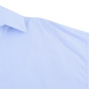 Elegant damebluse med korte ærmer Enfarvet skjorte med krave og knaplukning Let løs top i polyester til arbejde og fritid 3