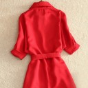 Elegant ensfarvet bluse 1