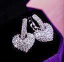 Elegant hart met strass steentjes J1303 2