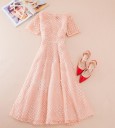 Elegant Ladies' Dress with Pearls 2