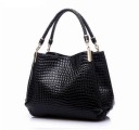 Elegant Ladies' Handbag with Pattern - Black 1