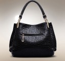 Elegant Ladies' Handbag with Pattern - Black 3