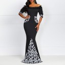 Elegant lang sort kjole 1