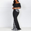 Elegant lang sort kjole 3