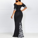 Elegant lang sort kjole 4