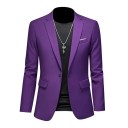 Elegant Men's Blazer Breathable Plain Blazer for Men with Pockets and Button Stylish Jacket for Work and Leisure 10