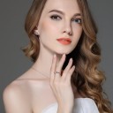 Elegant Ring with Zircon 12