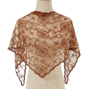 Elegant tørklæde i blonder 130 x 45 cm Trekantet tørklæde til hoved og hals Blomster hårbånd Let kompakt accessory Fire årstider 5