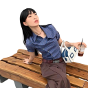 Elegante camicia blu da donna con maniche corte 8