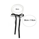 Elegante dames parel choker 38 cm met kleurrijke strik, striksluiting 3