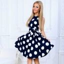 Elegante damesjurk met stippen J1089 5