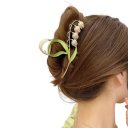 Elegante Haarspeld Bloem met Belletjes Universele Grootte Metaallegering Romantische Luxe Haaraccessoire 2