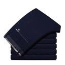 Elegante herenbroek met elastisch materiaal Rechte snit Formele broek voor werk en sociale gelegenheden Comfortabel om te dragen 3