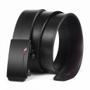 Elegante herenriem van PU-leer met automatische metalen gesp Breedte 3,4 cm Verstelbare omtrek Modern accessoire voor zowel pak als jeans 4
