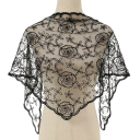 Elegante kanten sjaal 130 x 45 cm Driehoekige sjaal voor hoofd en hals Bloemen haarband Licht compact accessoire Vier seizoenen 2