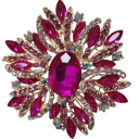 Elegante mode broche 6,7 x 6,5 cm Stervorm Diverse kleurvarianten Opvallend ontwerp Zinklegering 15