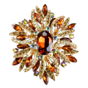 Elegante mode broche 6,7 x 6,5 cm Stervorm Diverse kleurvarianten Opvallend ontwerp Zinklegering 14