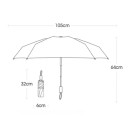 Elegante ombrello nero con design resistente al vento Ombrello impermeabile con protezione UV UPF50+ 72 stecche in fibra di vetro Protezione contro sole e pioggia 2