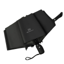 Elegante ombrello nero con resistenza al vento Ombrello impermeabile con protezione UPF50+ 72 stecche in fibra di vetro robuste Protezione contro sole e pioggia 1