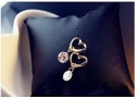 Elegante oorbellen - Hart met steen 4