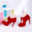 Elegante pumps i ruskind med sløjfe 4