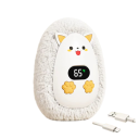 Elegante scaldamani a forma di volpe 1200 mAh 10,5 x 7,5 x 5,5 cm 3 temperature 45–65 °C Display digitale USB C mini in peluche 1