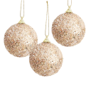 Elegante set di 12 palline natalizie brillanti da 6 cm color oro champagne per decorazioni appese all'albero di Natale e feste di Capodanno 5