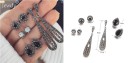 Elegante set di orecchini da donna 4 paia J663 1