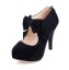 Elegante Wildlederpumps mit Schleife 13