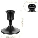 Eleganter metallischer Kerzenhalter 2,2 x 6,7 x 7 cm Tisch dekorativer Kerzenständer Aluminiumlegierung Leichtes Accessoire für Feiern 3