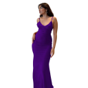 Elegantes langes Satinkleid mit tiefem Ausschnitt und offenem Rücken. Figurbetonter Schnitt mit Rüschen auf der Rückseite. Abendkleid. 6