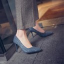 Eleganti scarpe con tacco da donna con motivo 4