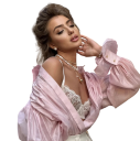 Elegantní dámská jednobarevná košile s límečkem Rozšířené rukávy Zapínání na knoflíky Stylová halenka z viskózy spandexu a nylonu 2