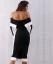 Elegantní šaty černobílé A2776 2