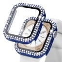 Elegantný trblietavý ochranný kryt Apple Watch 40 mm Tvrdené sklo ochrana displeja Full frame puzdro pre Apple Watch Series 6 5 4 SE 10