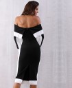 Elegantti mustavalkoinen mekko A2776 2