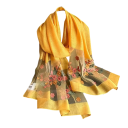 Eleganza floreale ricamata Sciarpa da donna 75 x 190 cm Sciarpa leggera e sottile per testa e collo Moda Primavera Estate Autunno Inverno 4