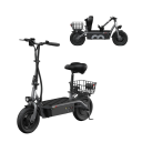 Elektrická koloběžka F2 se sedátkem, motor 500W, baterie 36V 7,8Ah, 10palcová kola, dojezd 30 km, nosnost 120 kg, skládací, černá 2