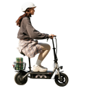 Elektrická koloběžka F2 se sedátkem, motor 500W, baterie 36V 7,8Ah, 10palcová kola, dojezd 30 km, nosnost 120 kg, skládací, černá 6