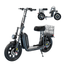 Elektrická koloběžka F7, 1000W, dojezd 72 km, rychlost 45 km/h, baterie 48V 10.4Ah, 16" pneumatiky, sedlo, košík, nosnost 150 kg, černá 1