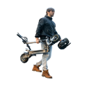 Elektrická koloběžka iE-S1, motor 800W, baterie 48V 15Ah, 10palcová terénní kola, dojezd 30–40 km, nosnost 120 kg, skládací, šedá 14