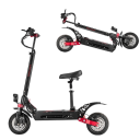 Elektrická koloběžka Q7Pro Max, dvoumotorová 2x1600W, dojezd 110 km, rychlost 70 km/h, baterie 52V 28Ah, nosnost 200 kg, červeno-černá 2