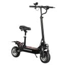 Elektrická koloběžka s duálním motorem Baterie 52 V 19 Ah 988 Wh Dojezd 60 km Nosnost 200 kg Černá skládací koloběžka se sedátkem 4