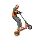 Elektrická koloběžka s motorem 1000 W, baterie 48V 13Ah, kola 10 palců, dojezd 45 km, rychlost 45 km/h, kotoučové brzdy, oranžovo-černá 8