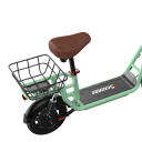 Elektrická kolobežka so sedadlom 500 W s košíkom a dvojitým odpružením 36 V 7,5 Ah batéria dojazd 35 km max 25 km/h 120 kg 3