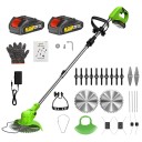 Elektrická kosačka na trávu CONENTOOL skladacia 2 batérie 21 V nastaviteľná dĺžka 30 cm 135 x 15 cm 15000 ot/min vyžínac na trávu i burinu 3
