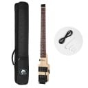 Elektrická kytara Batking bezhlavá cestovní 6 strun délka 73,8 cm javorové tělo Rosewood hmatník Double Locking tremolo s obalem pro cesty 3